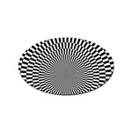 Circles Checkered Abstract Abstraction Art Sticker Oval (10 pack)