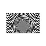 Circles Checkered Abstract Abstraction Art Sticker Rectangular (10 pack)