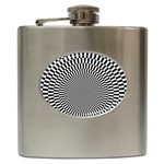 Circles Checkered Abstract Abstraction Art Hip Flask (6 oz)