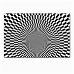 Circles Checkered Abstract Abstraction Art Postcard 4 x 6  (Pkg of 10)