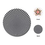 Circles Checkered Abstract Abstraction Art Playing Cards Single Design (Round)