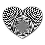 Circles Checkered Abstract Abstraction Art Heart Mousepad