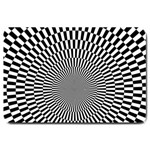 Circles Checkered Abstract Abstraction Art Large Doormat