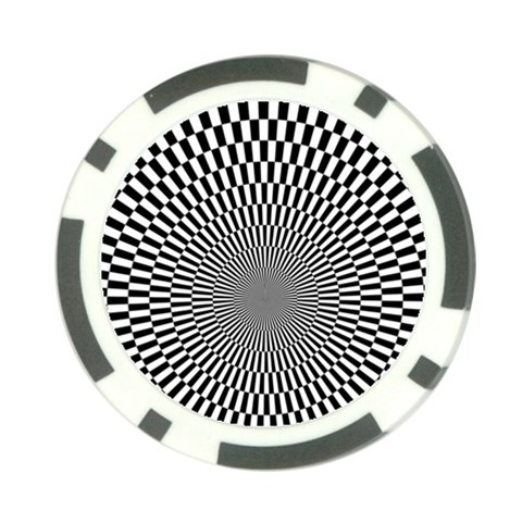 Circles Checkered Abstract Abstraction Art Poker Chip Card Guard from ArtsNow.com Front