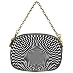 Circles Checkered Abstract Abstraction Art Chain Purse (One Side)