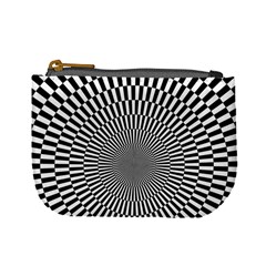 Circles Checkered Abstract Abstraction Art Mini Coin Purse from ArtsNow.com Front