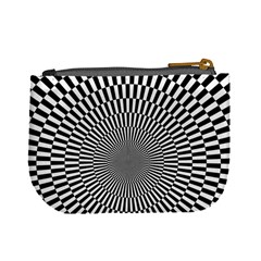 Circles Checkered Abstract Abstraction Art Mini Coin Purse from ArtsNow.com Back