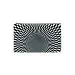 Circles Checkered Abstract Abstraction Art Cosmetic Bag (Small)