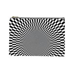 Circles Checkered Abstract Abstraction Art Cosmetic Bag (Large)