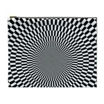 Circles Checkered Abstract Abstraction Art Cosmetic Bag (XL)