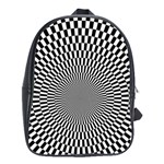 Circles Checkered Abstract Abstraction Art School Bag (Large)