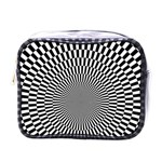 Circles Checkered Abstract Abstraction Art Mini Toiletries Bag (One Side)