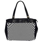 Circles Checkered Abstract Abstraction Art Oversize Office Handbag (2 Sides)