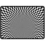 Circles Checkered Abstract Abstraction Art Fleece Blanket (Large)