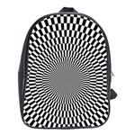 Circles Checkered Abstract Abstraction Art School Bag (XL)