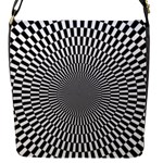 Circles Checkered Abstract Abstraction Art Flap Closure Messenger Bag (S)