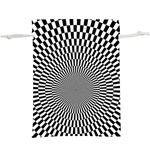 Circles Checkered Abstract Abstraction Art Lightweight Drawstring Pouch (XL)