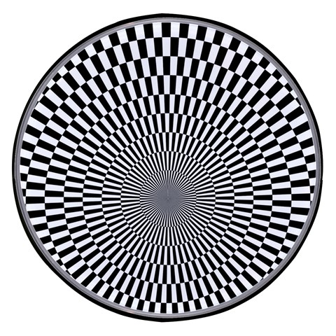 Circles Checkered Abstract Abstraction Art Wireless Fast Charger(Black) from ArtsNow.com Front