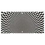 Circles Checkered Abstract Abstraction Art Banner and Sign 6  x 3 