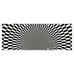 Circles Checkered Abstract Abstraction Art Banner and Sign 8  x 3 