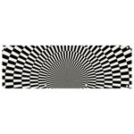 Circles Checkered Abstract Abstraction Art Banner and Sign 9  x 3 