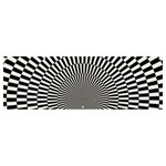 Circles Checkered Abstract Abstraction Art Banner and Sign 12  x 4 