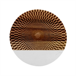 Circles Checkered Abstract Abstraction Art Marble Wood Coaster (Round)