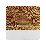 Circles Checkered Abstract Abstraction Art Marble Wood Coaster (Square)