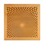 Circles Checkered Abstract Abstraction Art Wood Photo Frame Cube