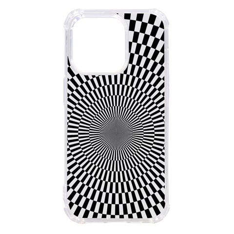 Circles Checkered Abstract Abstraction Art iPhone 14 Pro TPU UV Print Case from ArtsNow.com Front