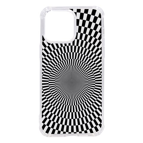 Circles Checkered Abstract Abstraction Art iPhone 14 Pro Max TPU UV Print Case from ArtsNow.com Front