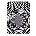 Circles Checkered Abstract Abstraction Art Rectangular Glass Fridge Magnet (4 pack)