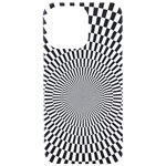 Circles Checkered Abstract Abstraction Art iPhone 15 Pro Max Black UV Print PC Hardshell Case