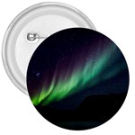 Aurora Borealis Beautiful Northern Lights Nature 3  Buttons