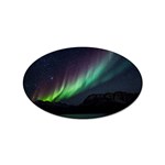 Aurora Borealis Beautiful Northern Lights Nature Sticker (Oval)