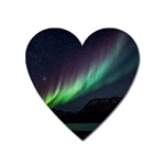 Aurora Borealis Beautiful Northern Lights Nature Heart Magnet