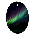 Aurora Borealis Beautiful Northern Lights Nature Oval Ornament (Two Sides)