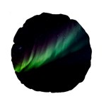 Aurora Borealis Beautiful Northern Lights Nature Standard 15  Premium Round Cushions