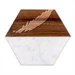 Aurora Borealis Beautiful Northern Lights Nature Marble Wood Coaster (Hexagon) 