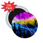 Night Skiing Colored Dead Grateful Lights Mountain 2.25  Magnets (100 pack) 