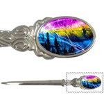 Night Skiing Colored Dead Grateful Lights Mountain Letter Opener