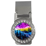 Night Skiing Colored Dead Grateful Lights Mountain Money Clips (CZ) 