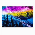 Night Skiing Colored Dead Grateful Lights Mountain Postcard 4 x 6  (Pkg of 10)