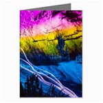 Night Skiing Colored Dead Grateful Lights Mountain Greeting Cards (Pkg of 8)