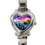 Night Skiing Colored Dead Grateful Lights Mountain Heart Italian Charm Watch