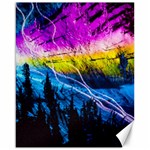 Night Skiing Colored Dead Grateful Lights Mountain Canvas 16  x 20 