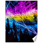 Night Skiing Colored Dead Grateful Lights Mountain Canvas 18  x 24 