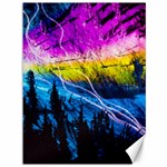 Night Skiing Colored Dead Grateful Lights Mountain Canvas 36  x 48 