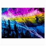 Night Skiing Colored Dead Grateful Lights Mountain Large Glasses Cloth (2 Sides)