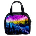 Night Skiing Colored Dead Grateful Lights Mountain Classic Handbag (Two Sides)